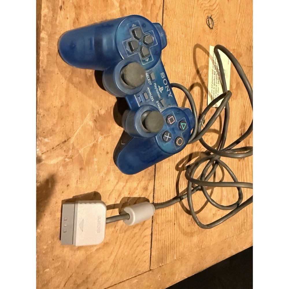 OEM Sony PlayStation PSone PS1 Blue Analog Controller Untested